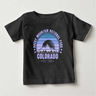 Rocky Mountain National Park Colorado Retro Baby T-Shirt