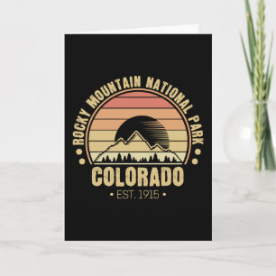 Rocky Mountain National Park Colorado Retro Card