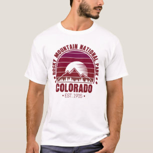 Rocky Mountain National Park Colorado Retro T-Shirt