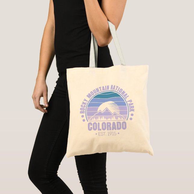 Rocky Mountain National Park Colorado Retro Tote Bag (Front (Product))