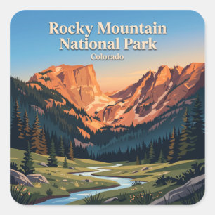 Rocky Mountain National Park Colorado Square Sticker