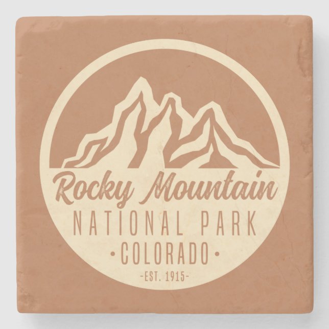 Rocky Mountain National Park Colorado Stone Coaster (Front)