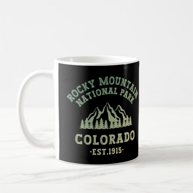 Rocky Mountain National Park Colorado USA Gradient Coffee Mug (Left)