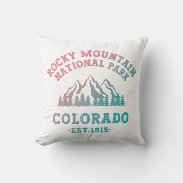 Rocky Mountain National Park Colorado USA Gradient Cushion (Front)