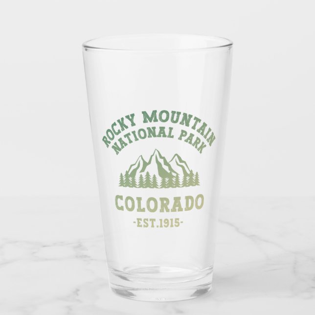 Rocky Mountain National Park Colorado USA Gradient Glass (Front)