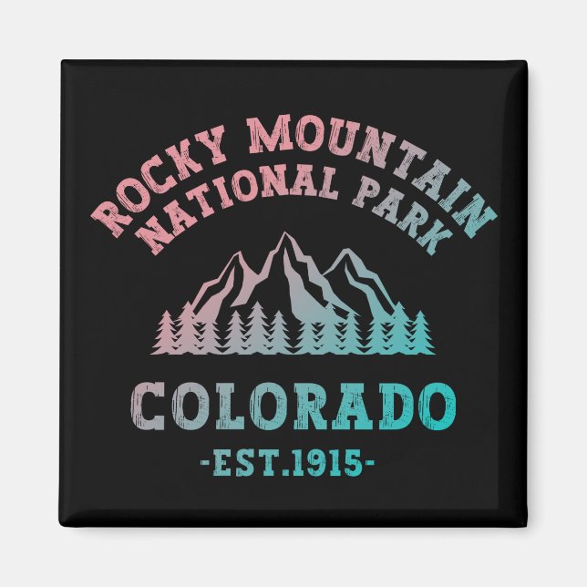 Rocky Mountain National Park Colorado USA Gradient Magnet (Front)
