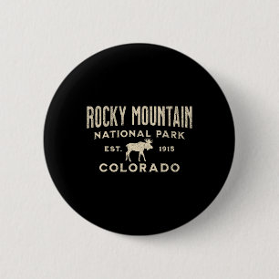 Rocky Mountain National Park Colorado Usa Outdoor  6 Cm Round Badge