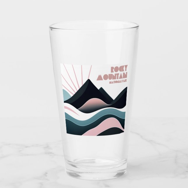Rocky Mountain National Park Coloured Hills Glass (Front)
