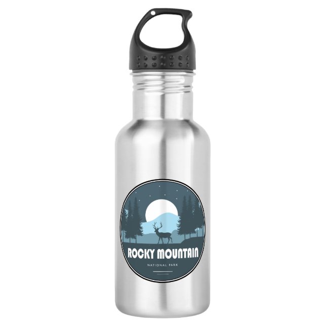 Rocky Mountain National Park Deer 532 Ml Water Bottle (Front)