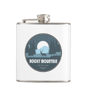 Rocky Mountain National Park Deer Hip Flask