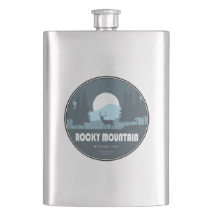 Rocky Mountain National Park Deer Hip Flask