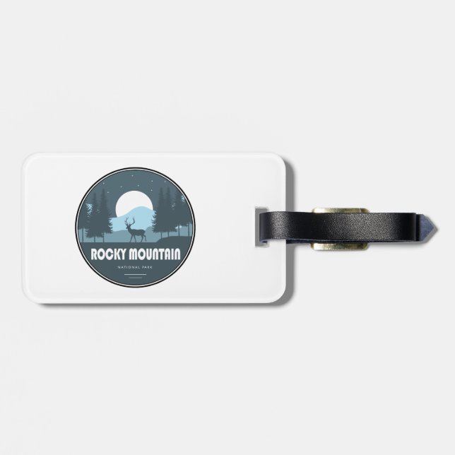 Rocky Mountain National Park Deer Luggage Tag (Back Horizontal)