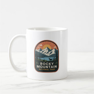Rocky Mountain National Park Elk Badge Coffee Mug