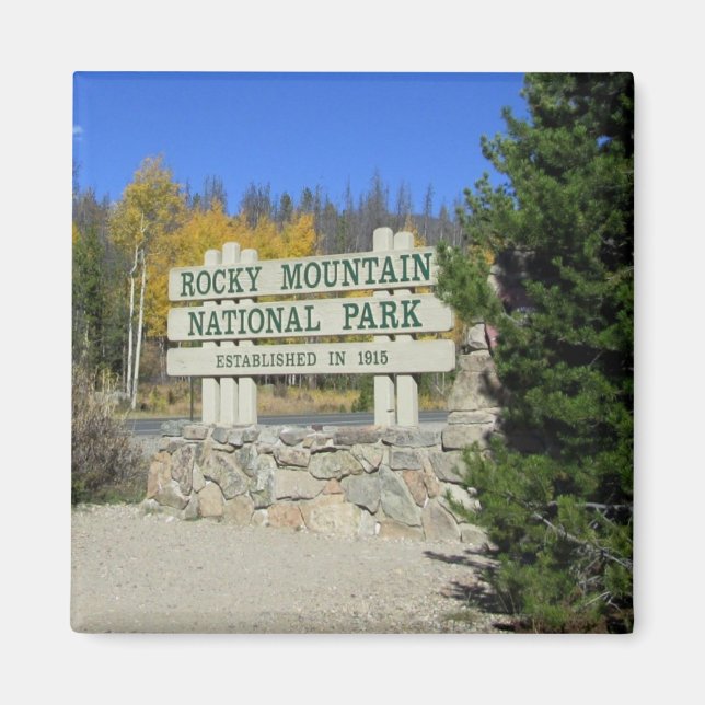 Rocky Mountain National Park Entrance Magnet (Front)