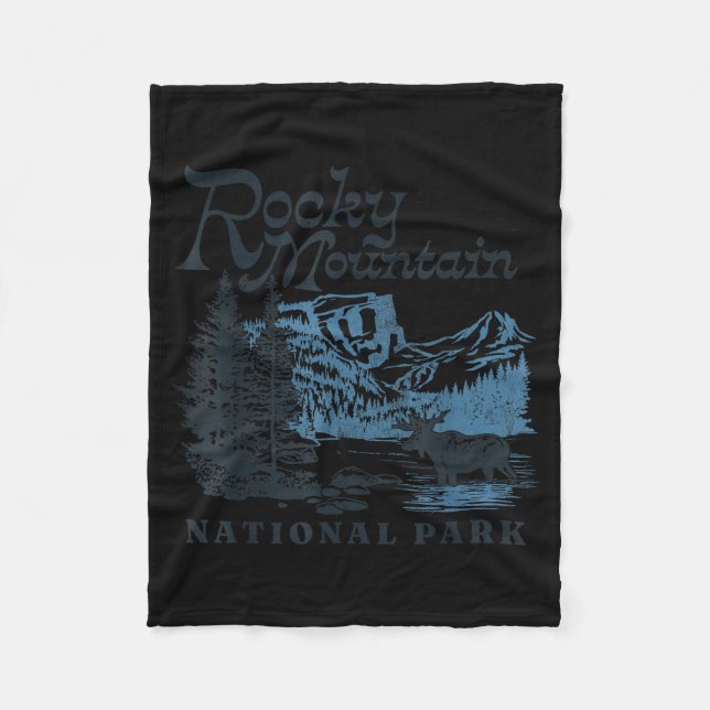 Rocky Mountain National Park Fleece Blanket (Front)