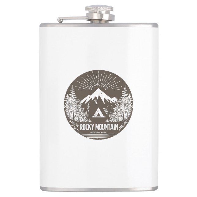 Rocky Mountain National Park Hip Flask (Front)