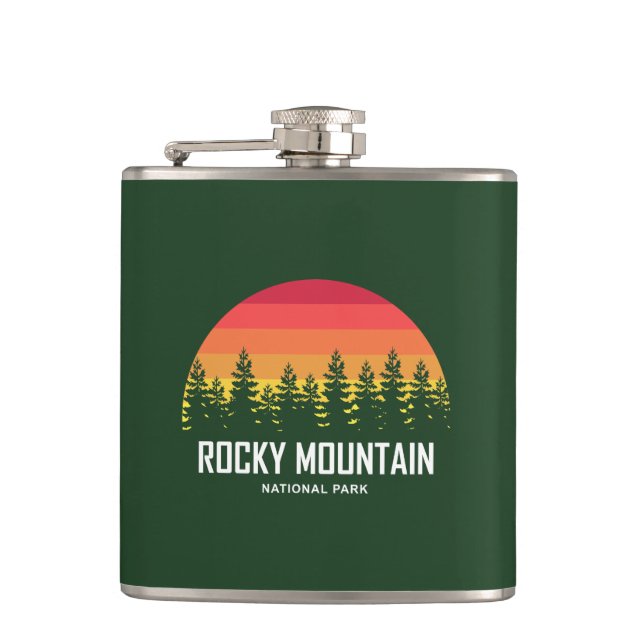 Rocky Mountain National Park Hip Flask (Front)