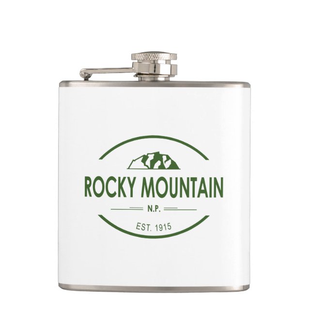 Rocky Mountain National Park Hip Flask (Front)