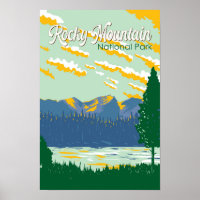 Rocky Mountain National Park Illustration Travel