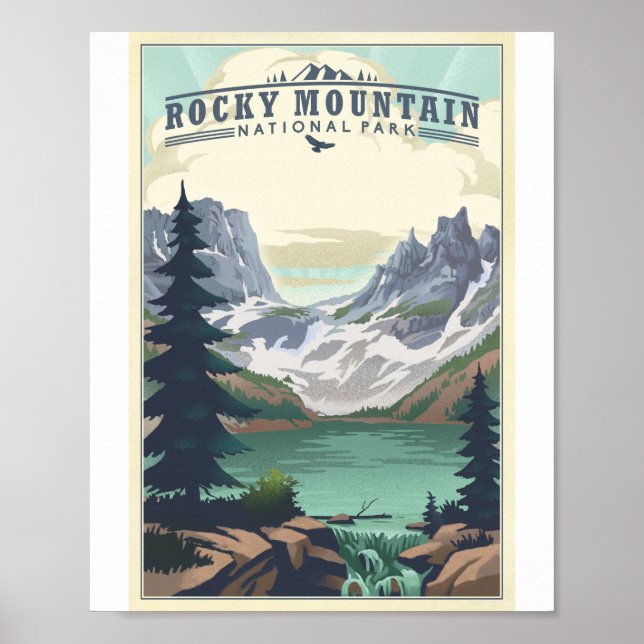 Rocky Mountain National Park Litho Artwork Poster (Front)