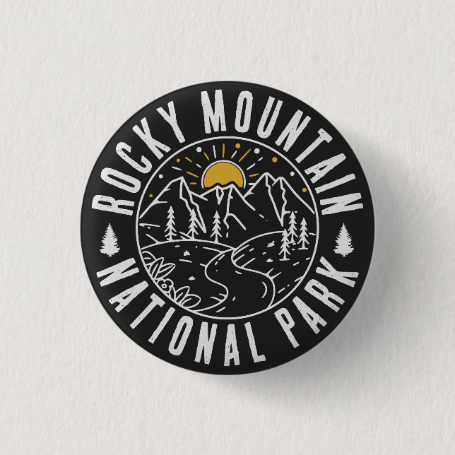 Rocky Mountain National Park Minimalist Souvenirs 3 Cm Round Badge (Front)