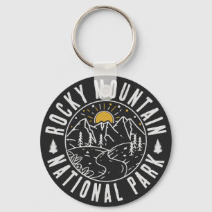Rocky Mountain National Park Minimalist Souvenirs Key Ring