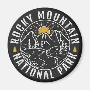 Rocky Mountain National Park Minimalist Souvenirs Magnet