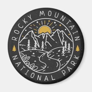 Rocky Mountain National Park Minimalist Souvenirs Magnet