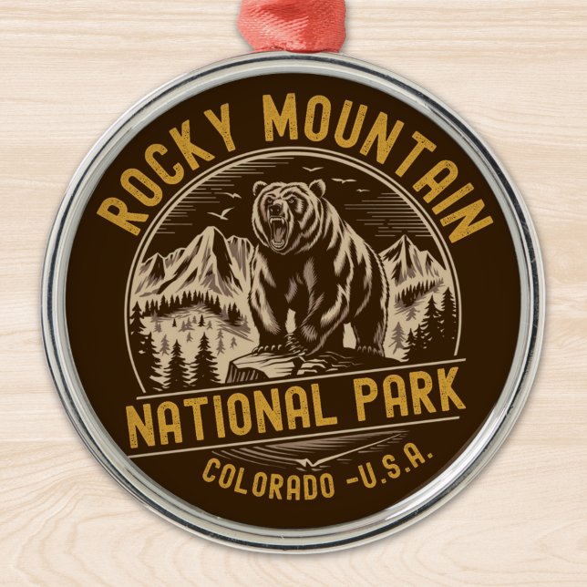 Rocky Mountain National Park Mountain Landscape Metal Ornament (Creator Uploaded)