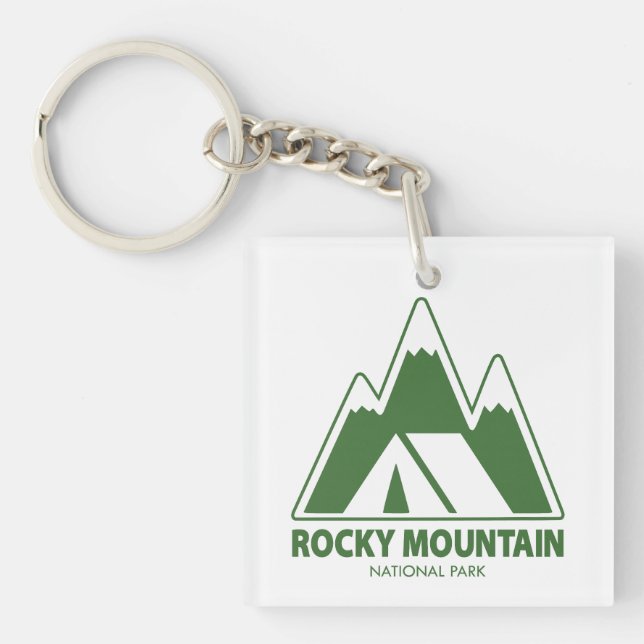 Rocky Mountain National Park Mountains Camping Key Ring (Front)
