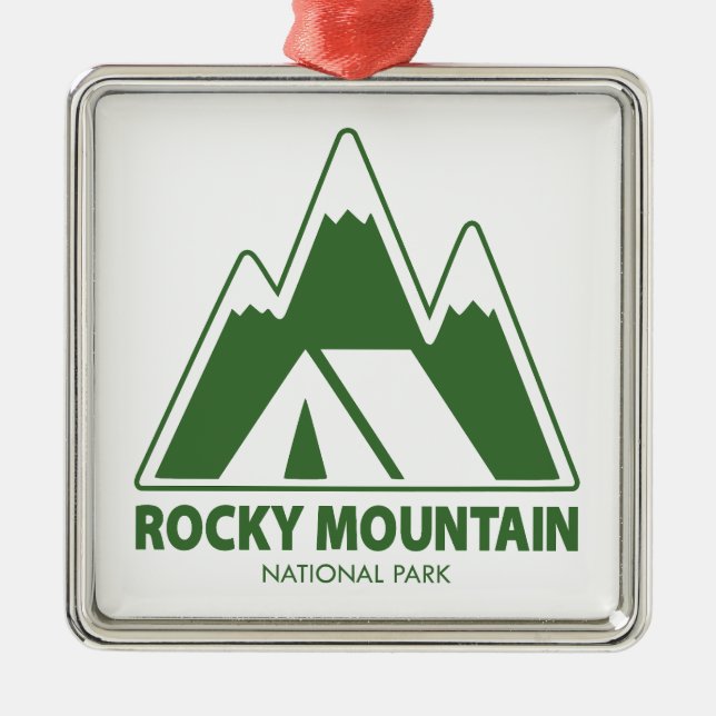 Rocky Mountain National Park Mountains Camping Metal Ornament (Front)