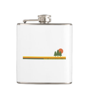 Rocky Mountain National Park Pine Trees Sun Hip Flask