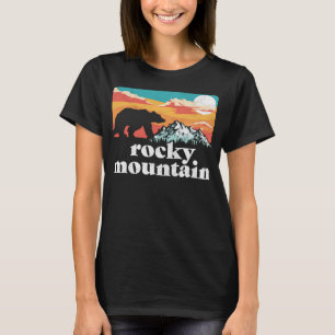 Rocky Mountain National Park Retro Bear & Mountain T-Shirt