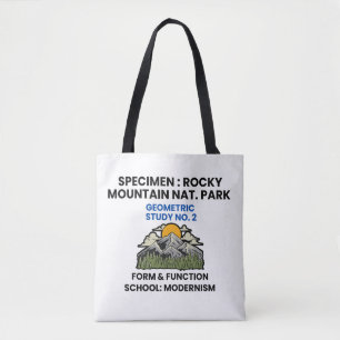 Rocky Mountain National Park Retro Specimen Tote Bag