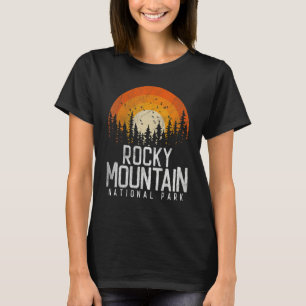 Rocky Mountain National Park   Retro Style Vintage T-Shirt