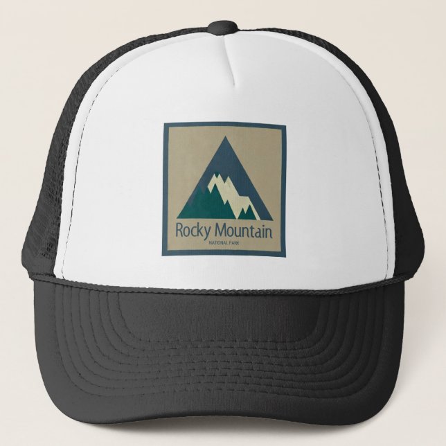 Rocky Mountain National Park Rustic Trucker Hat (Front)