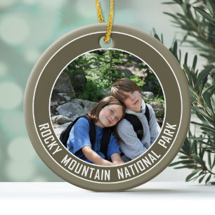 Rocky Mountain National Park Souvenir Photo Ceramic Ornament