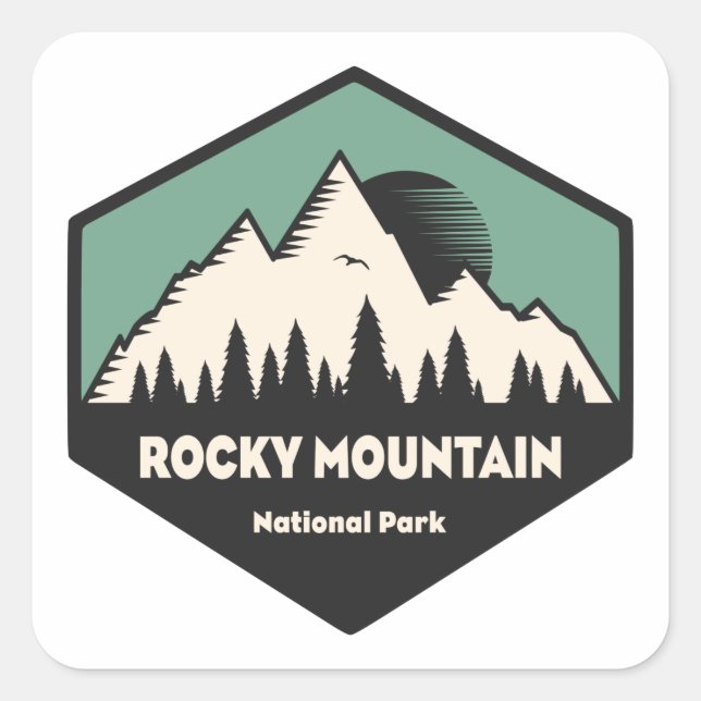 Rocky Mountain National Park Square Sticker (Front)