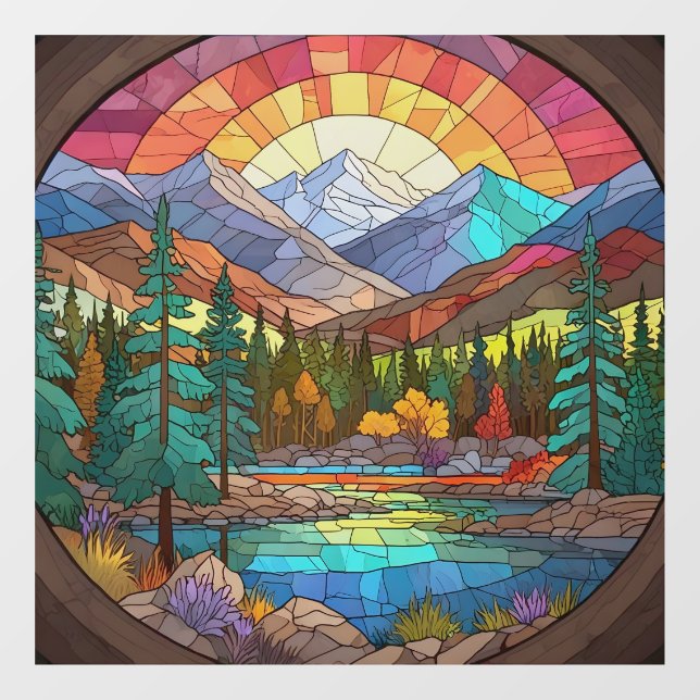 Rocky Mountain National Park Stained Glass Rockies (Sheet)