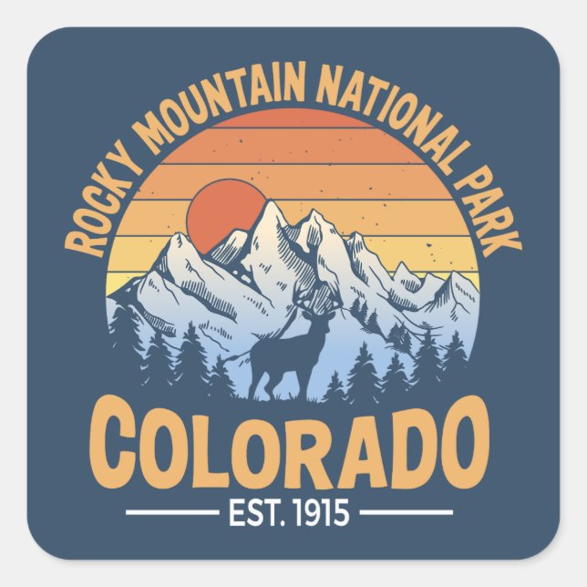 Rocky Mountain National Park Sticker Decal (Front)