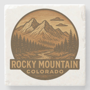 Rocky Mountain National Park Stone Coaster