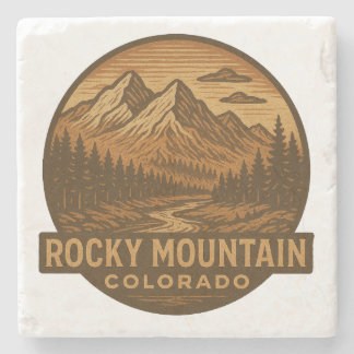 Rocky Mountain National Park Stone Coaster