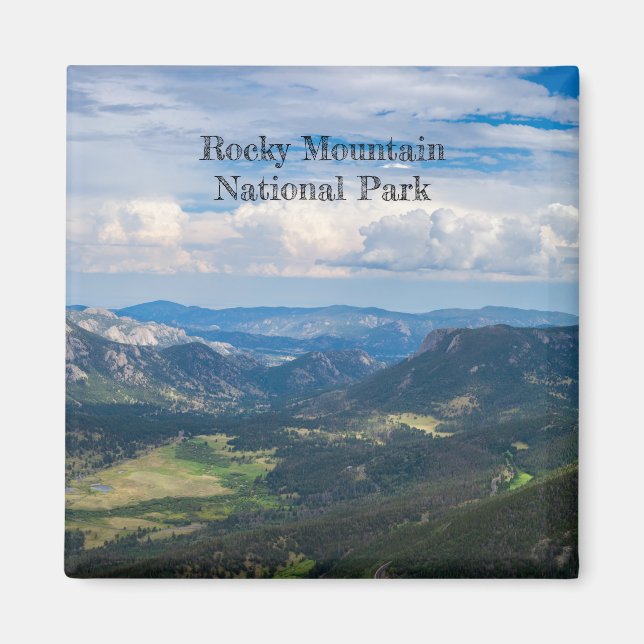 Rocky Mountain National Park Summer Vista Photo  Magnet (Front)