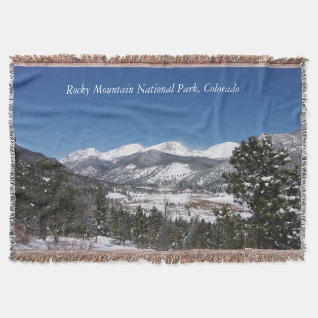 Rocky Mountain National Park throw blanket (Front)