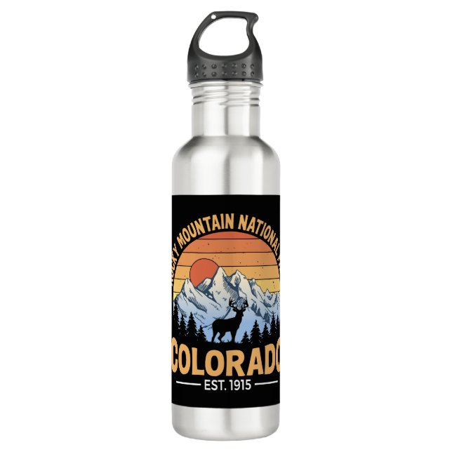 Rocky Mountain National Park Tumbler Travel 710 Ml Water Bottle (Front)