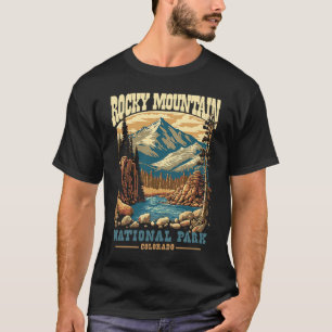 Rocky Mountain National Park Vintage Classic Poste T-Shirt