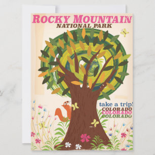 Rocky Mountain national park vintage poster
