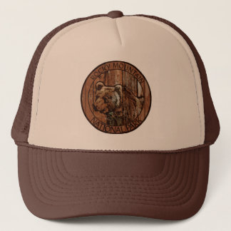 Rocky Mountain National Park wooden bear Trucker Hat