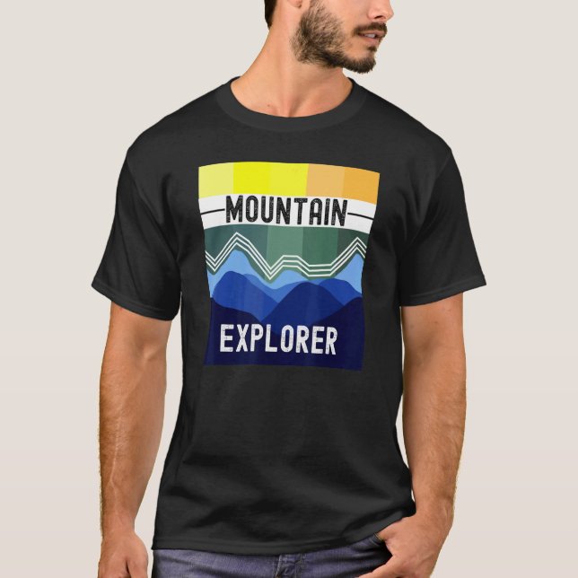 Rocky Mountain Outdoor Camping Explorer Colourful  T-Shirt (Front)