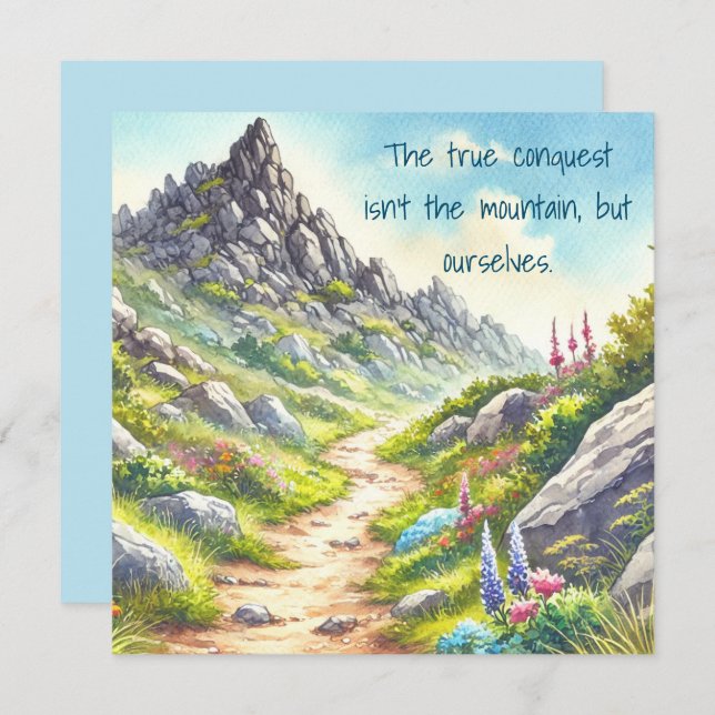 Rocky Mountain Path & Quote Card (Front/Back)